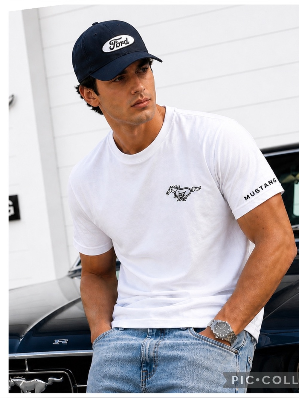 Ford Infinity Navy Blue Oval Logo Baseball Cap Adjustable Hat OS
